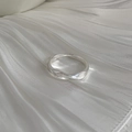 Elegant 925 sterling silver ring in silver color with a unique twisted band design - JZ1167-925 Twisted