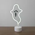 Ghost LED neon desk lamp with green light and white base for Halloween decoration - 2023 New Scream Ghost