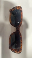 Retro square sunglasses with tortoiseshell resin frames and dark tinted lenses - Tortoise Frame Grey Lens