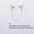 7# Papillon Connecté (Argent) Seule/Tige 0.8mm