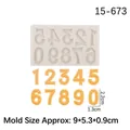 Stampo flessibile in silicone con numeri 0-9 per decorazioni di torte e fondente - Numeri / Grigio