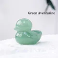 Polished Green Aventurine duck carving figurine made of natural semi-precious stone - Green Aventurine