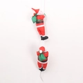 Babbo Natale che si arrampica su una corda per le decorazioni natalizie festive - 25cm Due Persone Corda