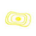 Flexible small yellow cutting board with lemon pattern for kitchen fruit preparation - Small / Yellow