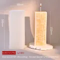 Silicone pillar mold for scripture candles with engraved Chinese characters design - Chinese Buddhist Scripture Pillar LZ-603