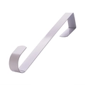 White metal over door hook rack with reindeer decorative motif for home storage and hanging - 31cm / White