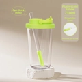 710ml neon yellow Tritan straw cup for boba tea with retractable silicone straw - 24oz / Neon Yellow