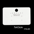 White 7x4.5cm S925 earrings display card for jewelry packaging and retail display - White 925 Silver Post Card (05T925) / Medium