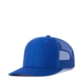 Royal blue mesh trucker hat with breathable design and curved brim for outdoor use - Adjustable / Royal + Royal Mesh