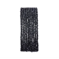 Polished black faceted natural stone multi-layer beaded bracelet for DIY jewelry crafts - 2-2.5mm/15 Inch / Faceted Fire Quartz