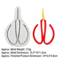 Silicone mold for tool-shaped scissors with red craft sample for cake decorating - 2# Scissors Style / Gray