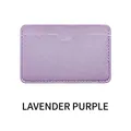 Slim PU leather card holder in taro purple finish with multiple slots and top notch - 3 Slots Thick Style / Taro Purple