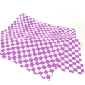Greaseproof food wrapping paper with purple and white checkered pattern for sandwiches - Purple