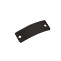 Gepolijste zwarte gebogen roestvrijstalen connector met dubbele gaten voor DIY-armbanden - Zwart