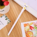 Cute white cartoon bear gel pen with 3D silicone character for students and school - Patch Bear White