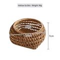 Hollow woven rattan storage container with 16cm diameter and 66g lightweight design - Rattan Hollow Go Box 13cm