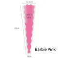 Pink wave pattern OPP single flower packaging bag with LOVE YOU text for bouquets - Mermaid Style / Rose Pink