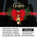 Christmas bow static glass sticker size guide from 64cm to 160cm wide for windows - Small (64x40cm)