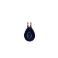 Lapis lazuli teardrop pendant in rose gold with deep blue zircon for women - September (Natural Stone Pendant Only)