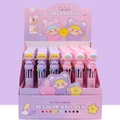 Cute cartoon strawberry rabbit 10-color retractable ballpoint pen set in purple - 7919 Cute Girl 10-Color Ballpoint Pen