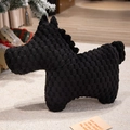 Plush black pony pillow in popcorn fabric for cozy home decor and animal toy gifts - 60x45cm / Black