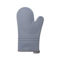 Gray silicone oven mitt with non-slip honeycomb texture and cotton lining for baking - 1 Piece / Gray