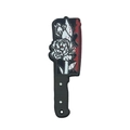 Acrylic bloody kitchen knife earring charm with white flower pattern on metal base - Floral Bloody Knife-19281