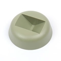 Base rotonda verde militare per scatola a sospensione con scanalatura rettangolare - Base rotonda / Verde mela
