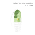 Portable ice cream shaped pet water bottle in avocado green for dogs with carrying strap - Ice Cream 280mL / Avocado Green