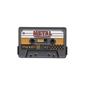 Retro punk metal cassette pin with orange and dark grey enamel details in vintage style - Gray Metal Series Brand Reproduction Style (QHXZ2230)