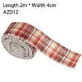 Red black and white plaid Christmas ribbon with fluffy edges for gift wrapping - 4CM Red Black White Plaid