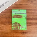 Holographic green laser resealable jewelry packaging bag with hanging hole - 10.5*15cm Holographic Green