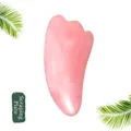 Triangle shape pink resin gua sha scrap board for facial massage and V-line lifting - Triangle Massage Plate / Pink