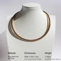 Vergoldete Schlangentextur-Halskette aus Messing, Breite 12,5 cm für Damen - Stil 1 (Starrer Offener Choker)