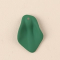 Deep green matte acrylic petal earrings accessory on a beige leather background - 10Pcs Small / Dark Green