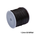 Dark brown 1.2mm elastic beading cord on a 50m roll for DIY bracelet jewelry making - 1.2mm Coffee approx 50m/Roll