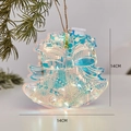 Campana di Natale LED iridescente per decorazione dell'albero di festa, 14 cm - Campana Luminosa