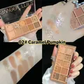 Palette ombretti 10 colori Sweet Mint 02 Caramel Pumpkin con swatch opachi e glitterati - #02 Zucca al Caramello