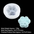 Stampo in silicone zampa di gatto osso B556 con gesso blu chiaro dal design opaco - 4#B556