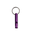 Purple aluminum survival whistle with silver keyring for outdoor sports and safety - Purple