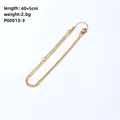 Handmade mushroom pendant necklace with golden 40+5cm thin chain and adjustable clasp - Chain 2 (40+5cm Gold Thin Chain)
