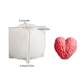 Baroque embossed heart silicone mold for DIY candles and soaps with dimension markers - Design 1 Textured Heart