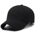 Casquette de baseball noire avec lettrage Seattle brodé et structure classique - Noir avec lettres noires