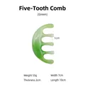 Green jade-like 5-tooth scalp massage comb with 10x7x2cm dimensions and 55g weight - Thickened Five-Tooth Comb / Green