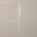 Transparent 30cm acrylic spiral bead hanging ornament for Christmas tree decor - Icicle Style B (30cm)