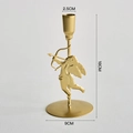 Golden Cupid angel candle holder made of metal for elegant home and wedding decoration - Small (18cm) / Gold
