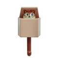 Cute brown cartoon squirrel wall hook for hanging keys and hats with adhesive back - New Style Squirrel - Brown (Boxed)