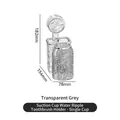Suction cup toothbrush holder in transparent grey with water ripple texture and cup - Water Ripple Toothbrush Holder (1 Cup - Grey)