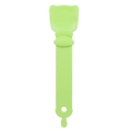 Green silicone cat-ear cable tie and pet food bag sealer with adjustable lock - Cat Face Squeezer Green