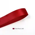 Dark red 9mm satin ribbon with twill texture for gift box packaging and wedding decor - 9mm x 100 Yards / Dark Red (260)